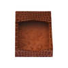 Dacasso Protacini Cognac Brown Italian Patent Leather 7-Piece Desk Set DF-6104